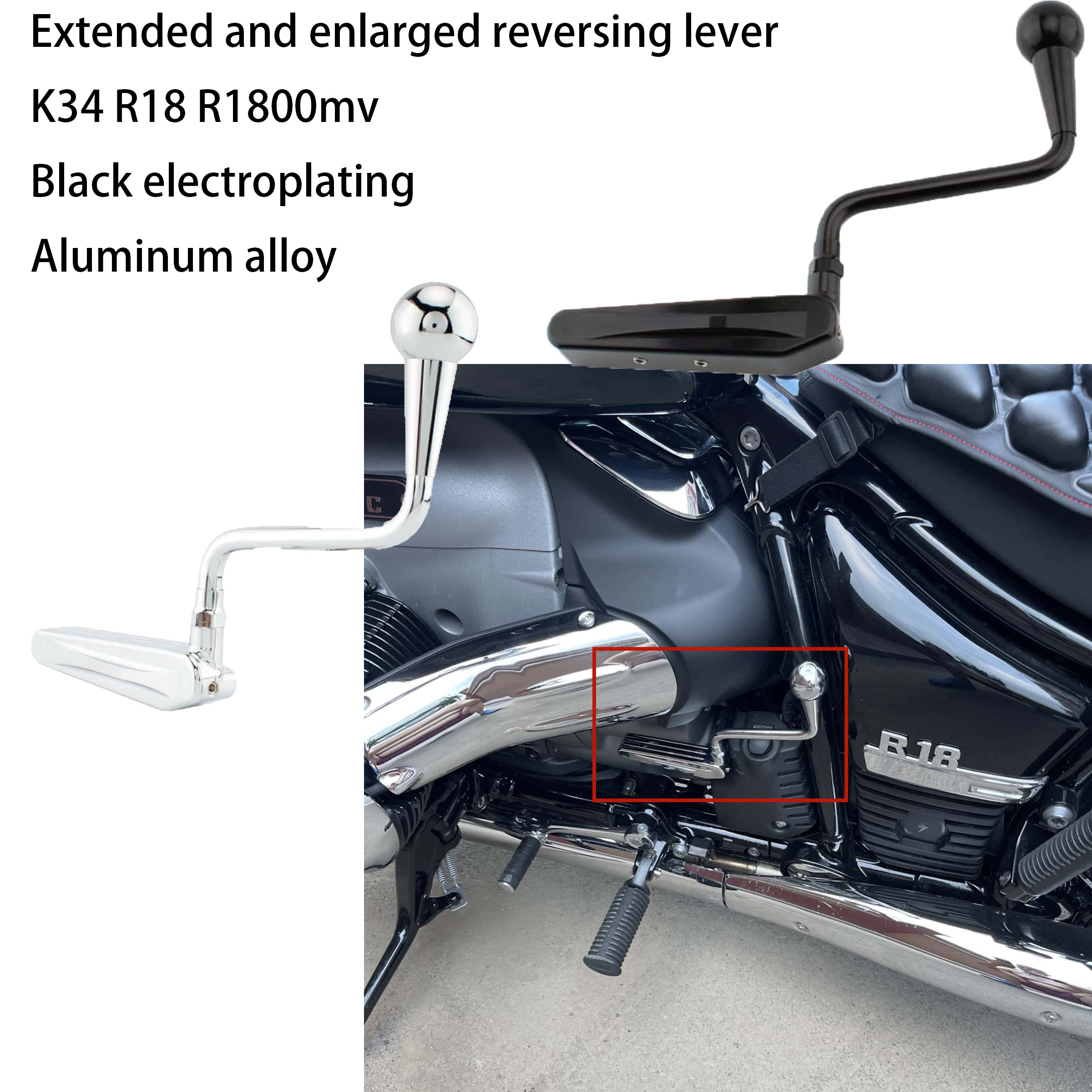 Motorcycle Gear Lever Extender - Motorcycle Extended and enlarged reversing lever