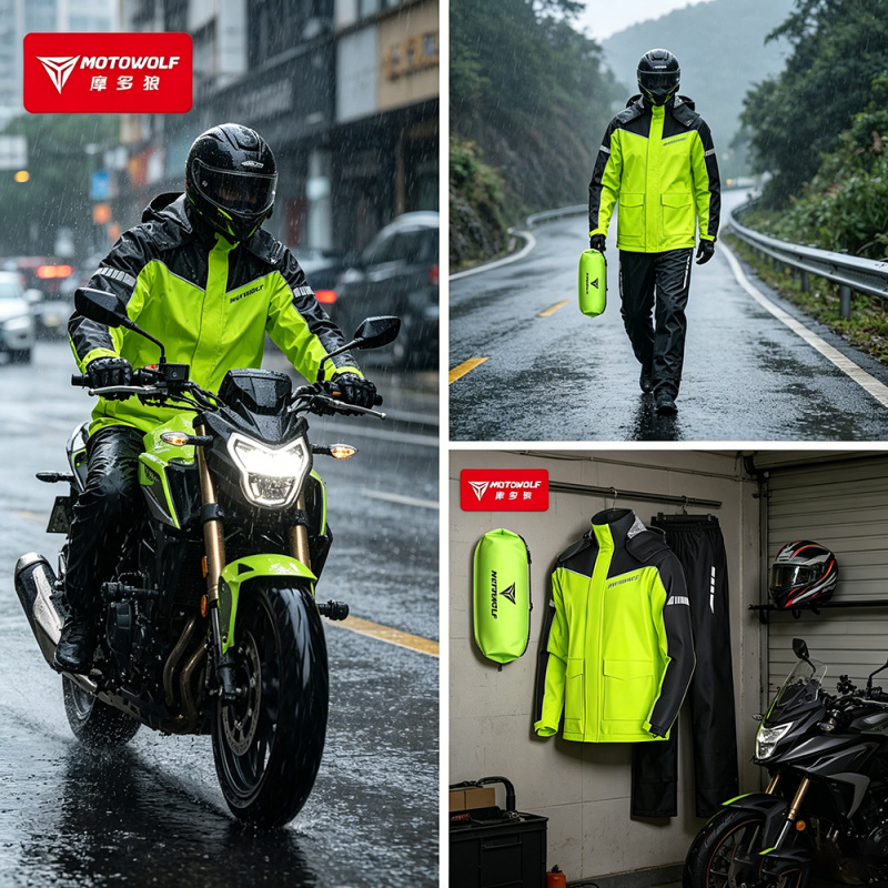 MOTOWOLF Motorcycle Raincoat A - Motorcycle Gear Mens review and price